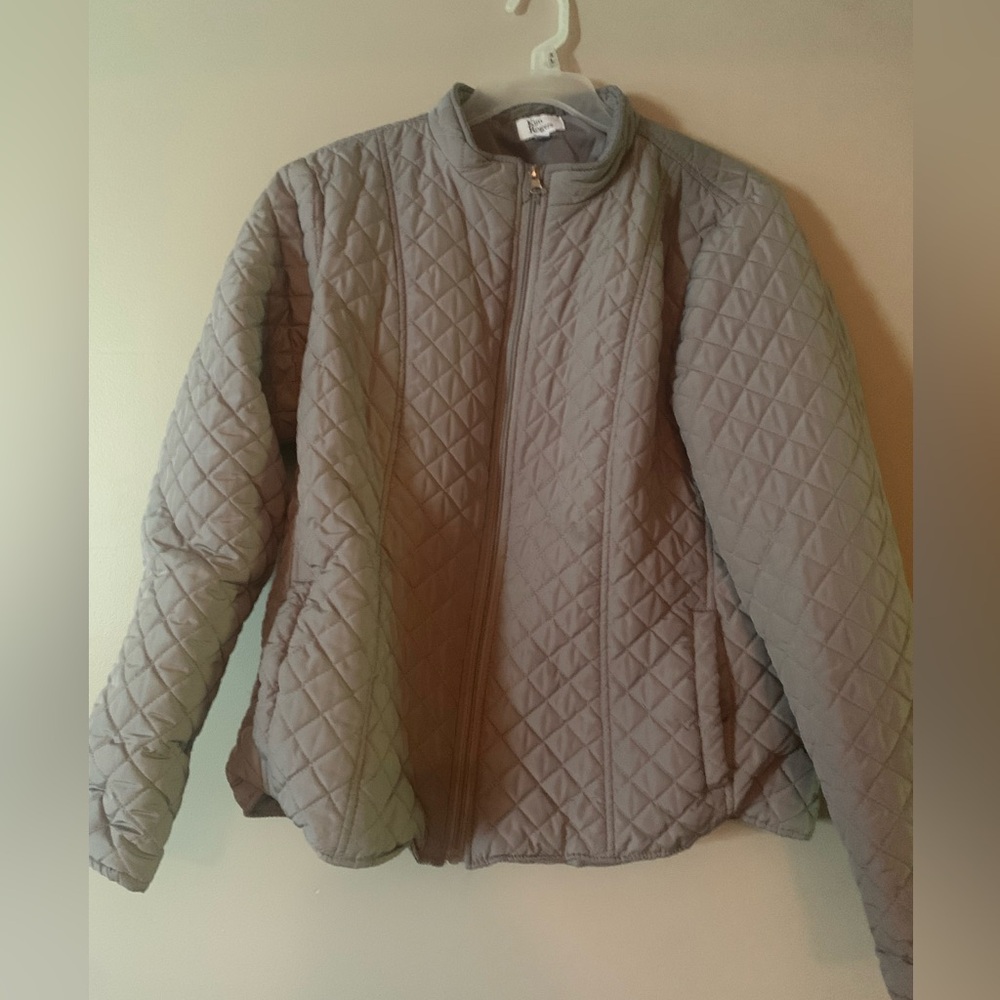 Kim Rogers Quilted Gray Puffer Jacket